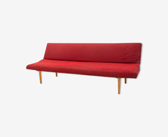 méridienne pliante du milieu du siècle par miroslav navrátil, années 1960, tchécoslovaquie