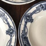 Lot of 7 plates old iron land of saint Amand hamage north model medallion