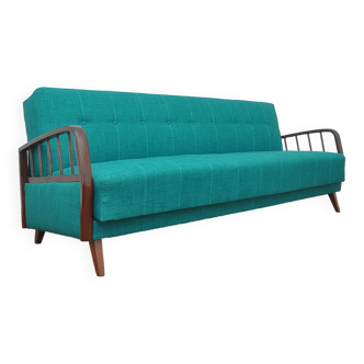 Turquoise sleeper sofa 1960s