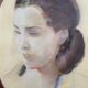 Lucien-Victor Guirand de Scevola (1871-1950) Portrait of a Young Woman, 1928 pastel, oval