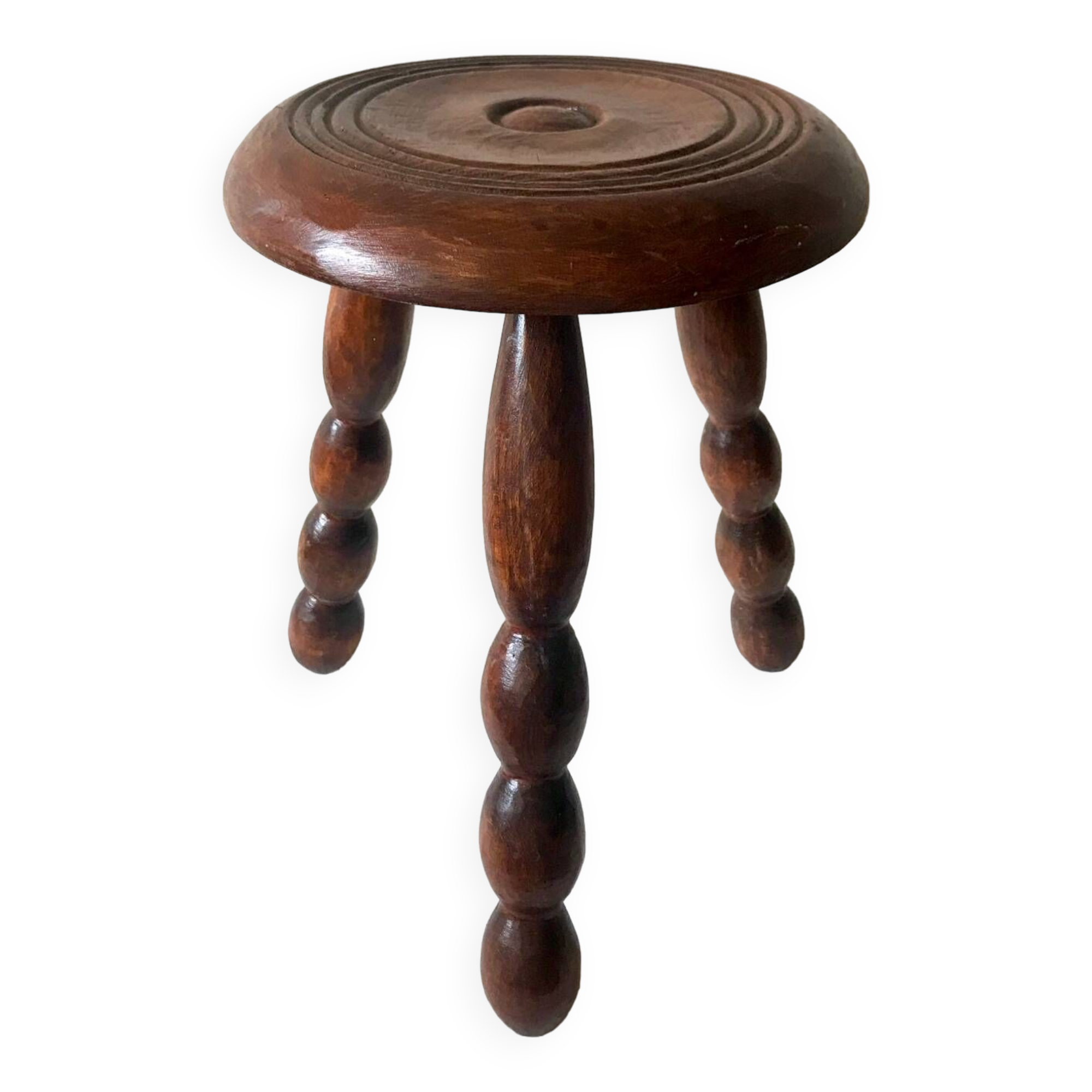 Tripod stool with coil legs