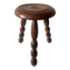Tripod stool with coil legs