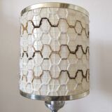 Lampe seventies aluminium brossé et laine