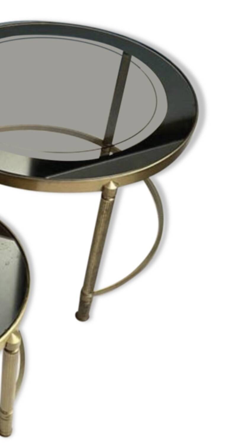 Brass nesting coffee table, vintage coffee tables