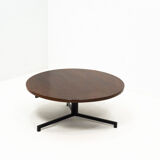 Vintage round wengé coffee table