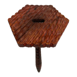 Vintage brutalist stool side table minimalistic