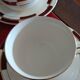 10 vintage coffee cups and 9 saucers, Salins earthenware, 1950