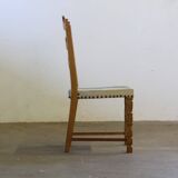 Chaises de salle à manger en chêne brutaliste danois moderne des années 1960 dans le style de Kjærnulf, ensemble.