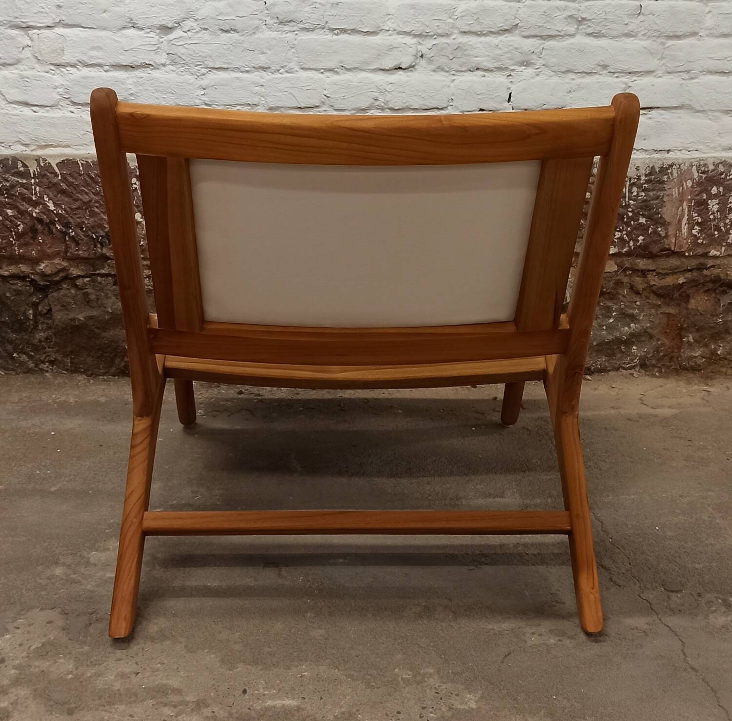 Pair of low wooden chairs