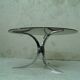 Italian modern chrome and glass coffee table, 1970