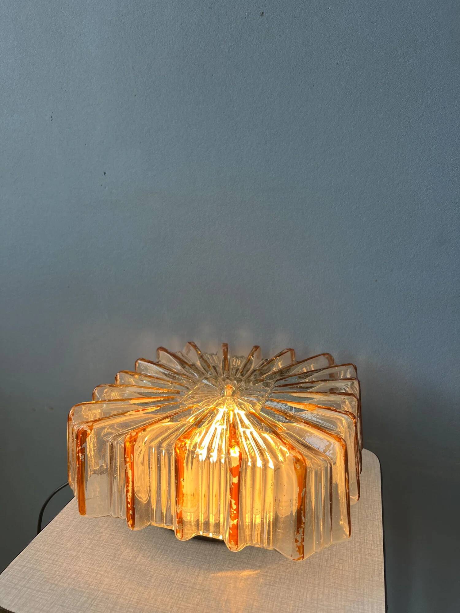Plafonnier vintage Herda en verre