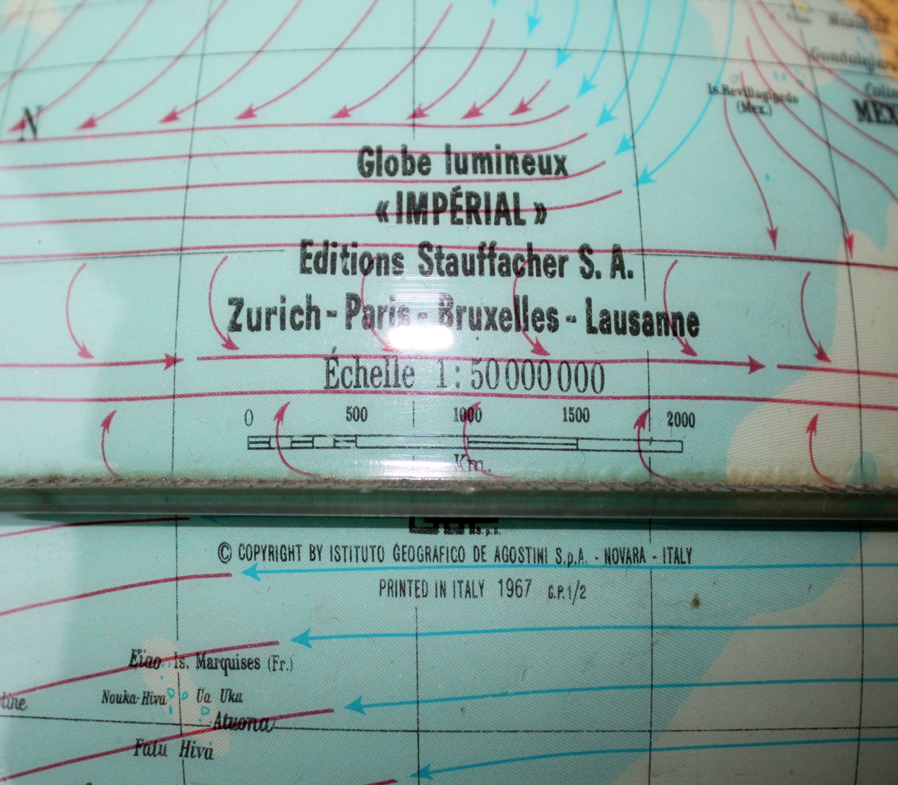 Light Earth Globe 'Imperial', Stauffacher editions, 1967