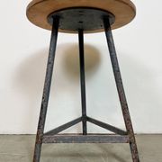 Tabouret d'atelier industriel gris, années 1960