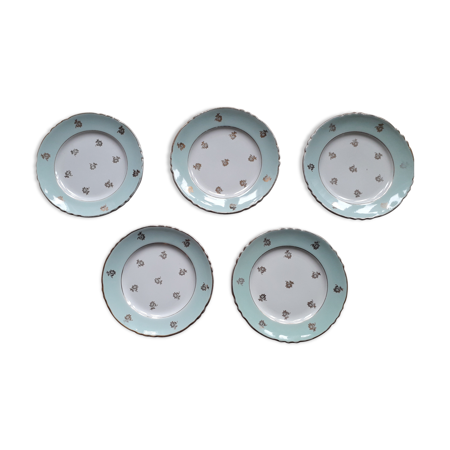 Set of 6 Hermès plates from the Orchies earthenware