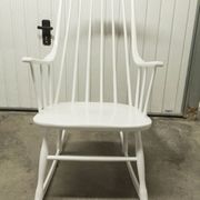 Grandessa rocking chair in white beech by Lena Larsson 1960 for Nesto