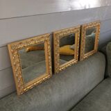Triptych of ancient gilded mirrors