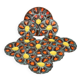 Ceramic oyster service from Vallauris
