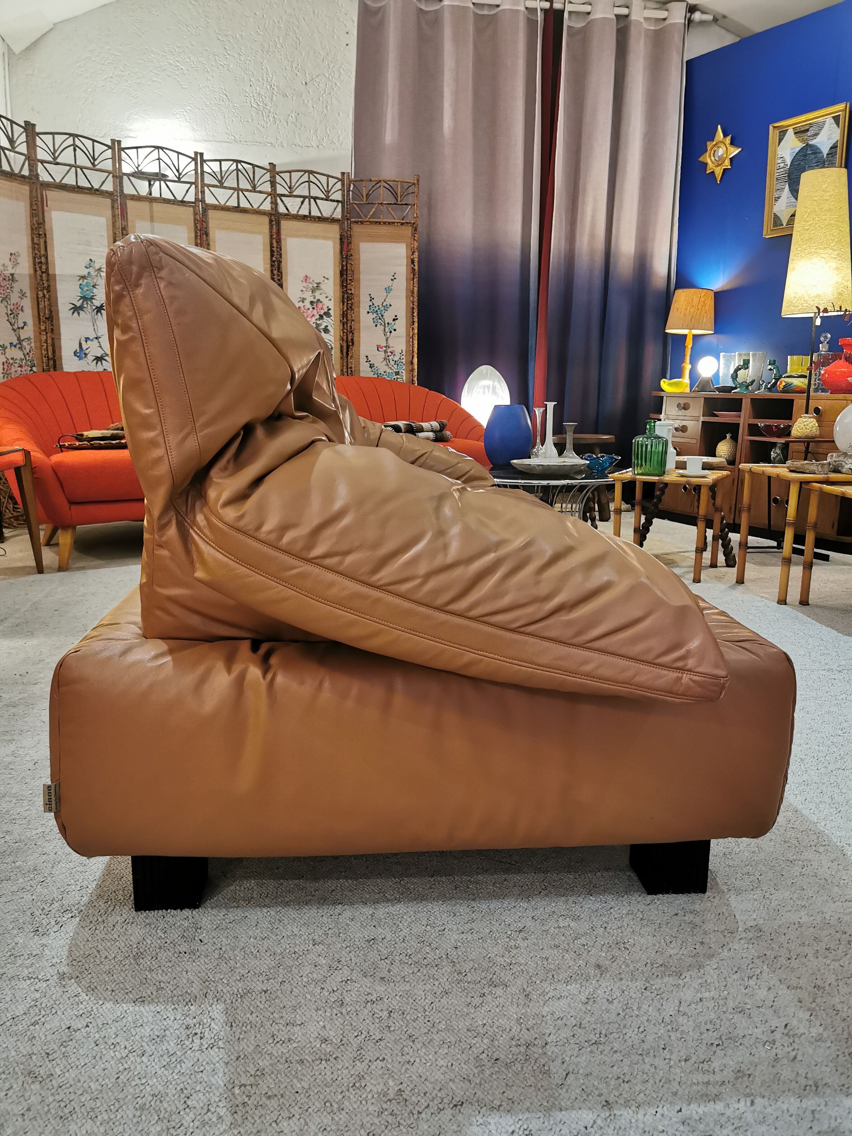 Cinna leather sofa 1980