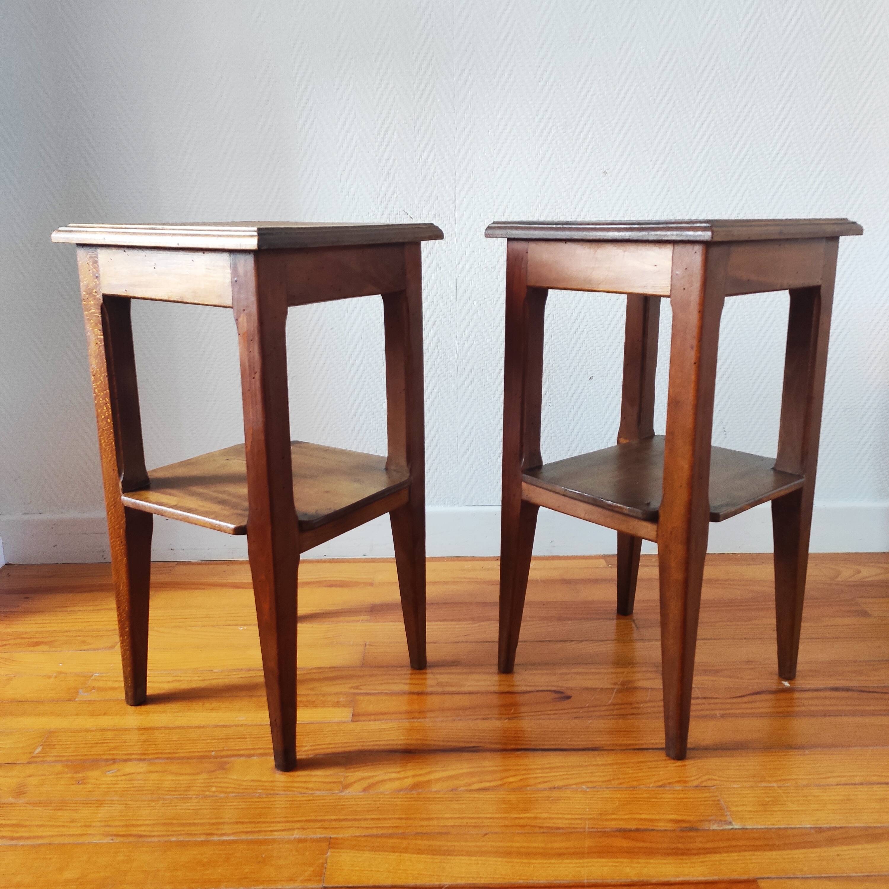 Pair of bedside tables, end of sofa, 1940/50