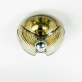 Space Age 'Wave' Glass Ceiling Light by Koch & Lowy for Peill & Putzler, Germany, 1960s