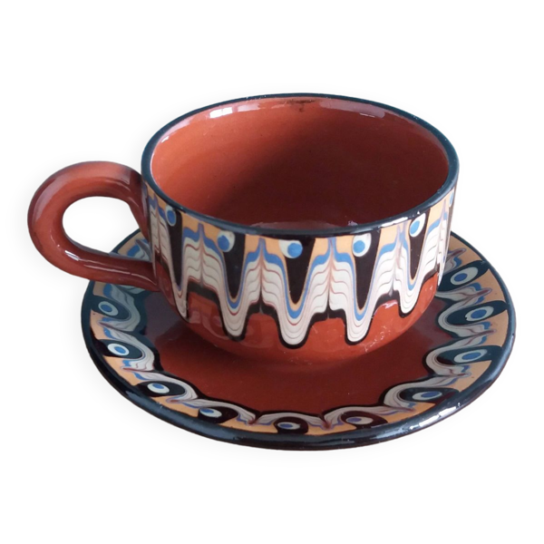 Tasse et soucoupe Trojan Bulgarie