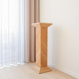 Vintage rattan pedestal, 1980s.