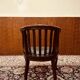 Chaise de bureau classique anglaise Chesterfield en cuir vert