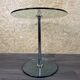 1970s 1980s Coffee Table Side Table in Chrome and Glass Space Age Design