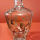 Vase flacon en verre filigrane d'argent