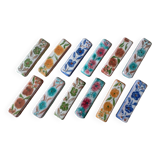 Set of 12 terracotta knife holders