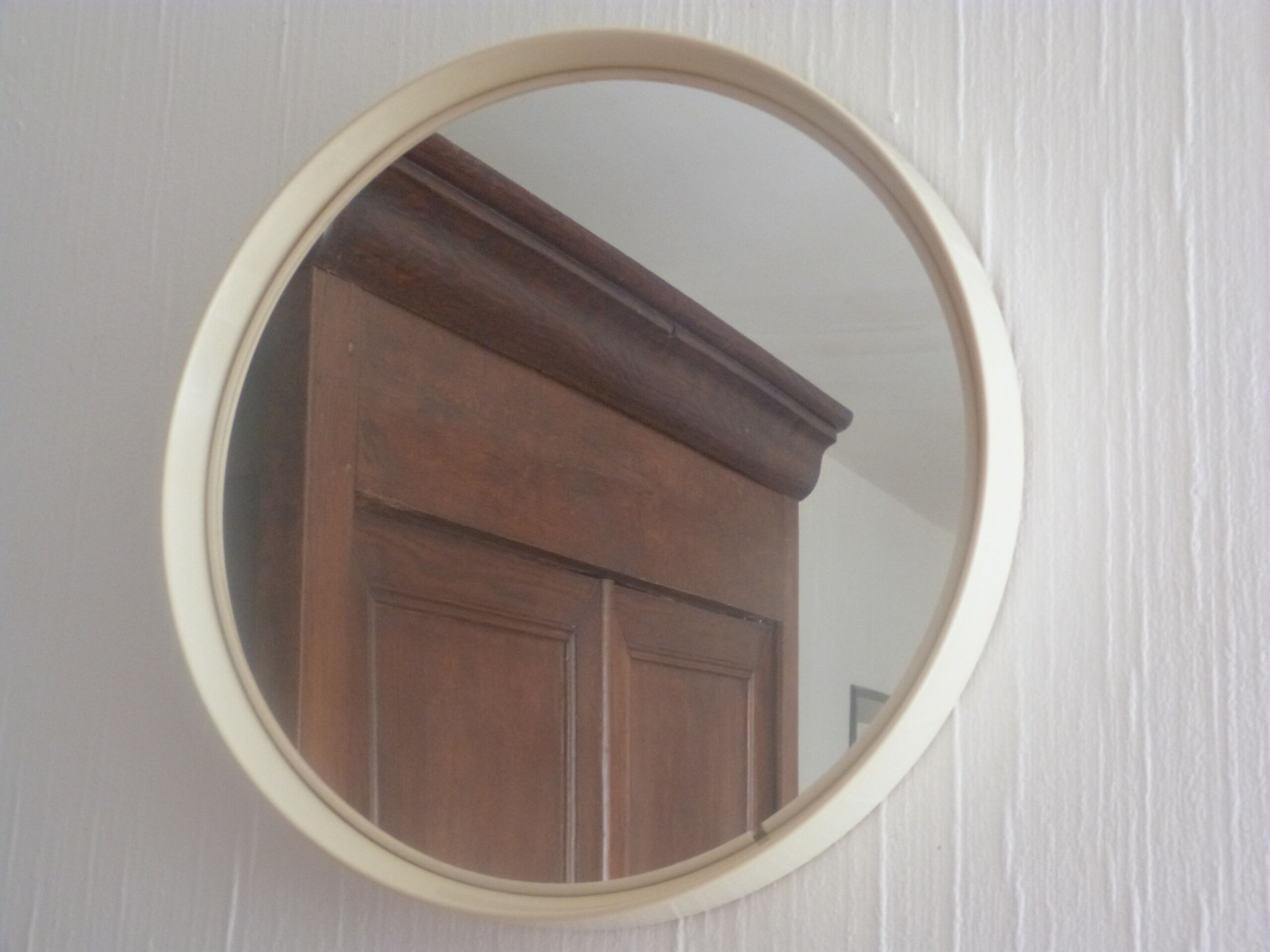 Vintage mirror plastic cream - Collezione Salc Cantù Italy