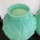 Paire de vases art deco en opaline vert celadon