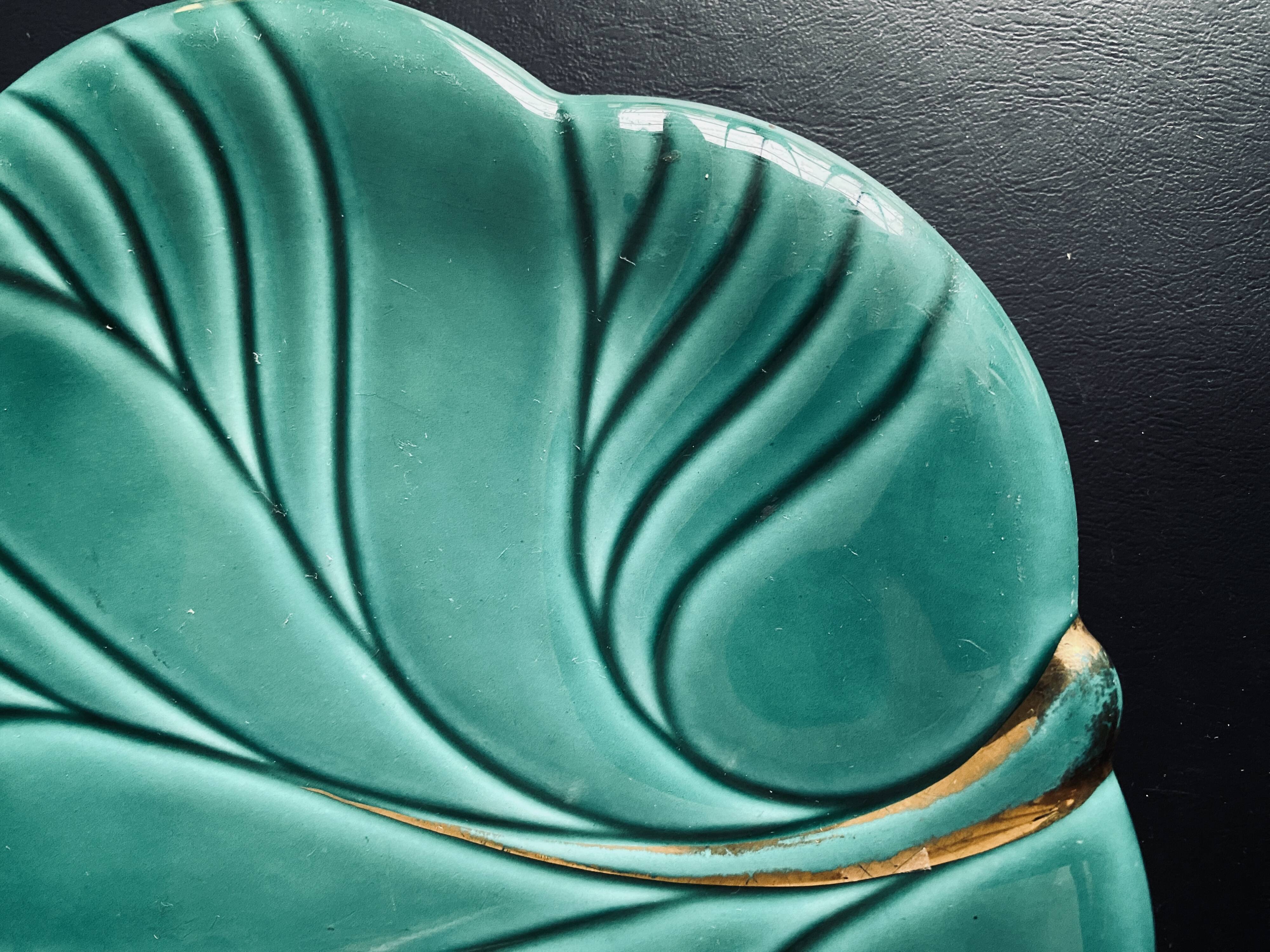 Verceram green vintage trivet