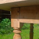 Farm table with turned legs
