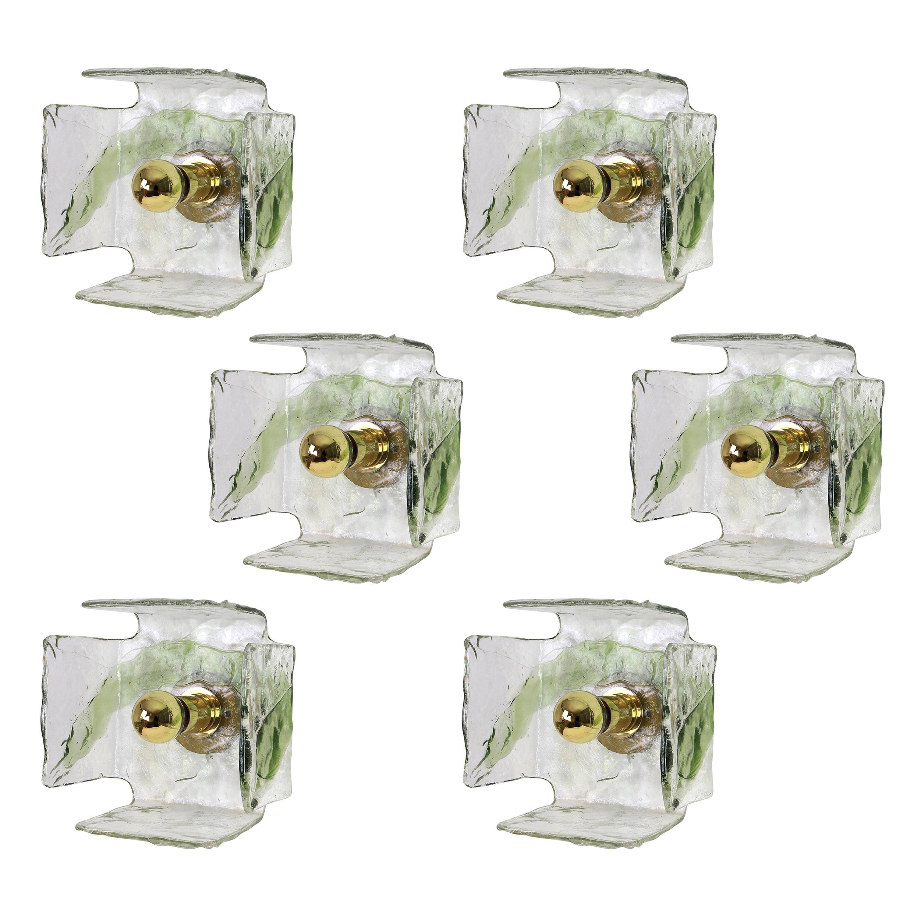 Applique murale en verre conçue par Carlo Nason pour Kalmar, années 1960