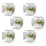 Applique murale en verre conçue par Carlo Nason pour Kalmar, années 1960