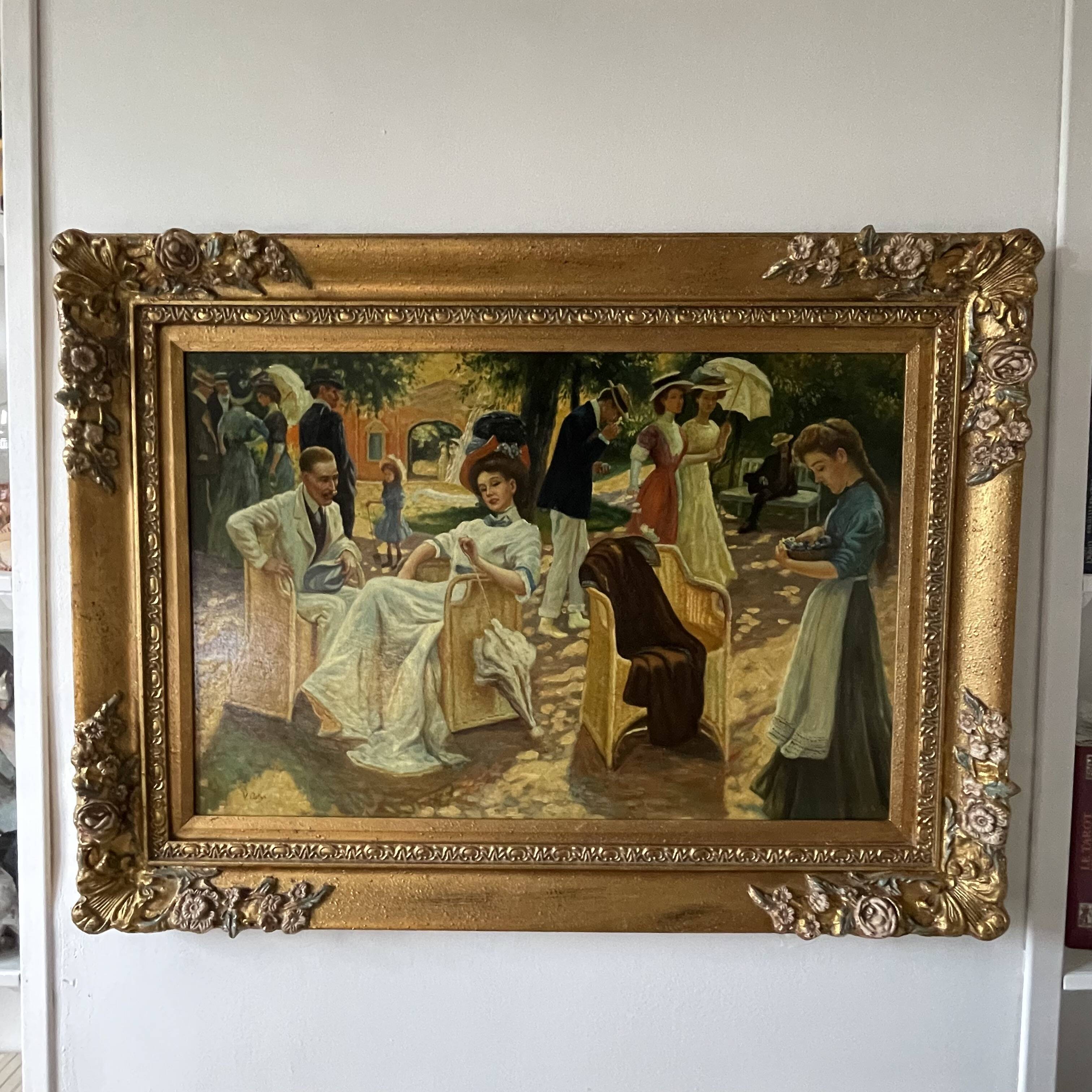 Oil on panel after Oscar Arthur Bluhm 99x73cm