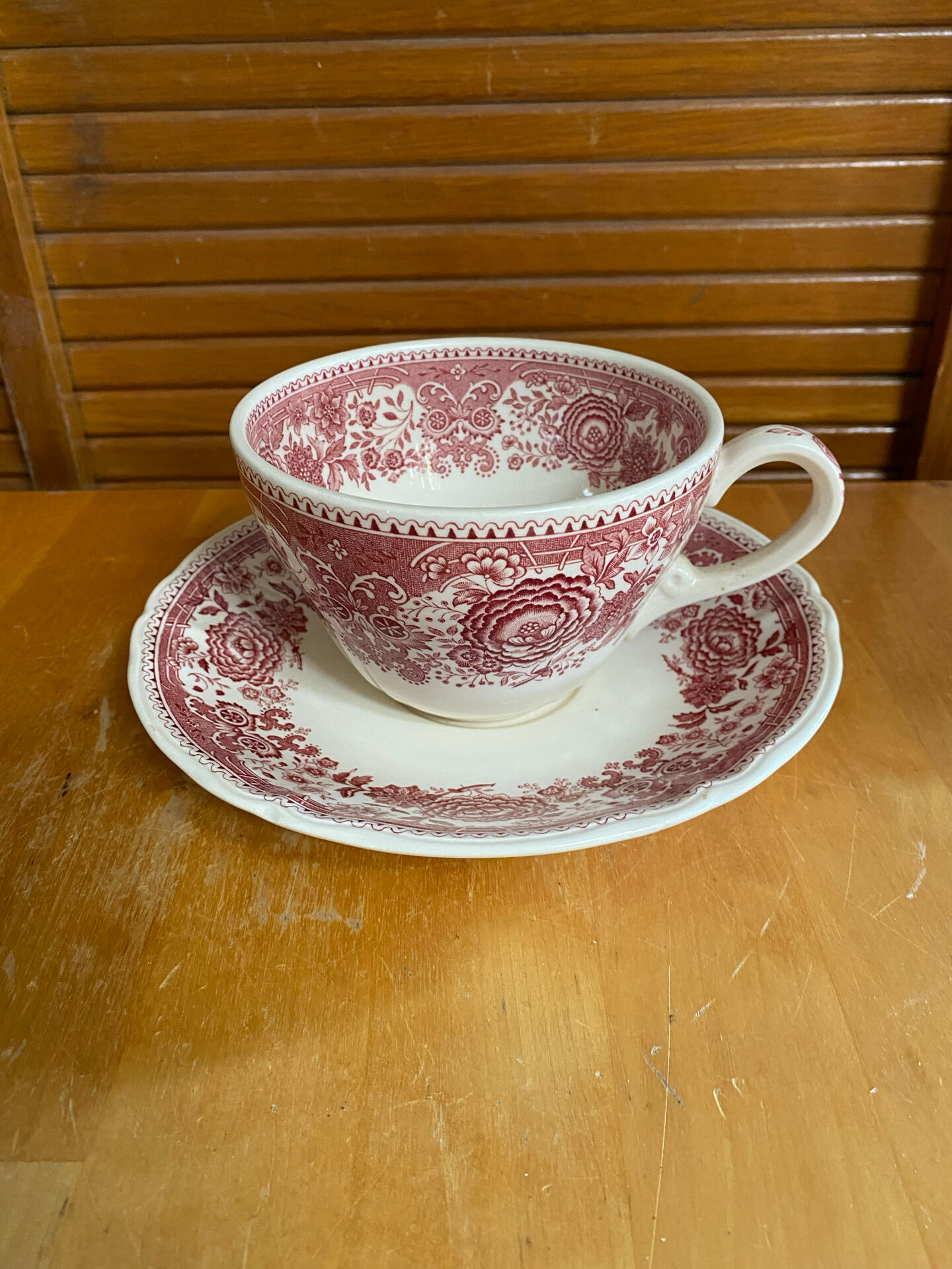 Cup + saucer antique villeroy & boch burgenland model ceramic