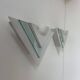 Pair of vintage wall lights, white lacquered metal and glass, Germany 1970s