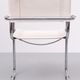 Bauhaus White Leather Arm Chair Matteo Grassi 1970s Italy