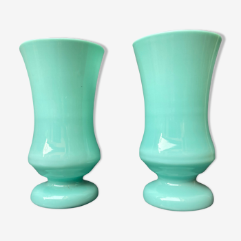 Ensemble de vases art-déco en opaline