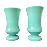 Set of Art-Deco opaline vases