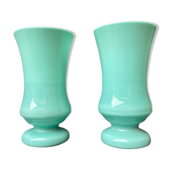 Set of Art-Deco opaline vases