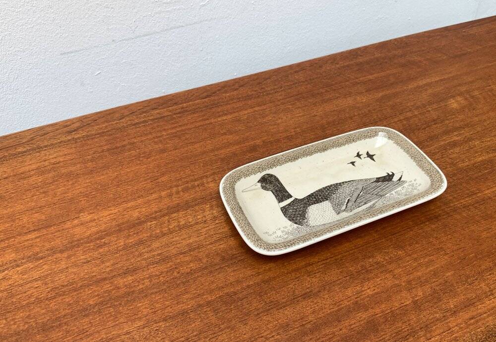 Vintage German ceramic bird plate by Thomas.