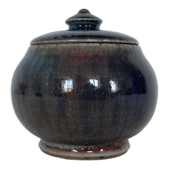 Pot avec couvercle en céramique émaillée