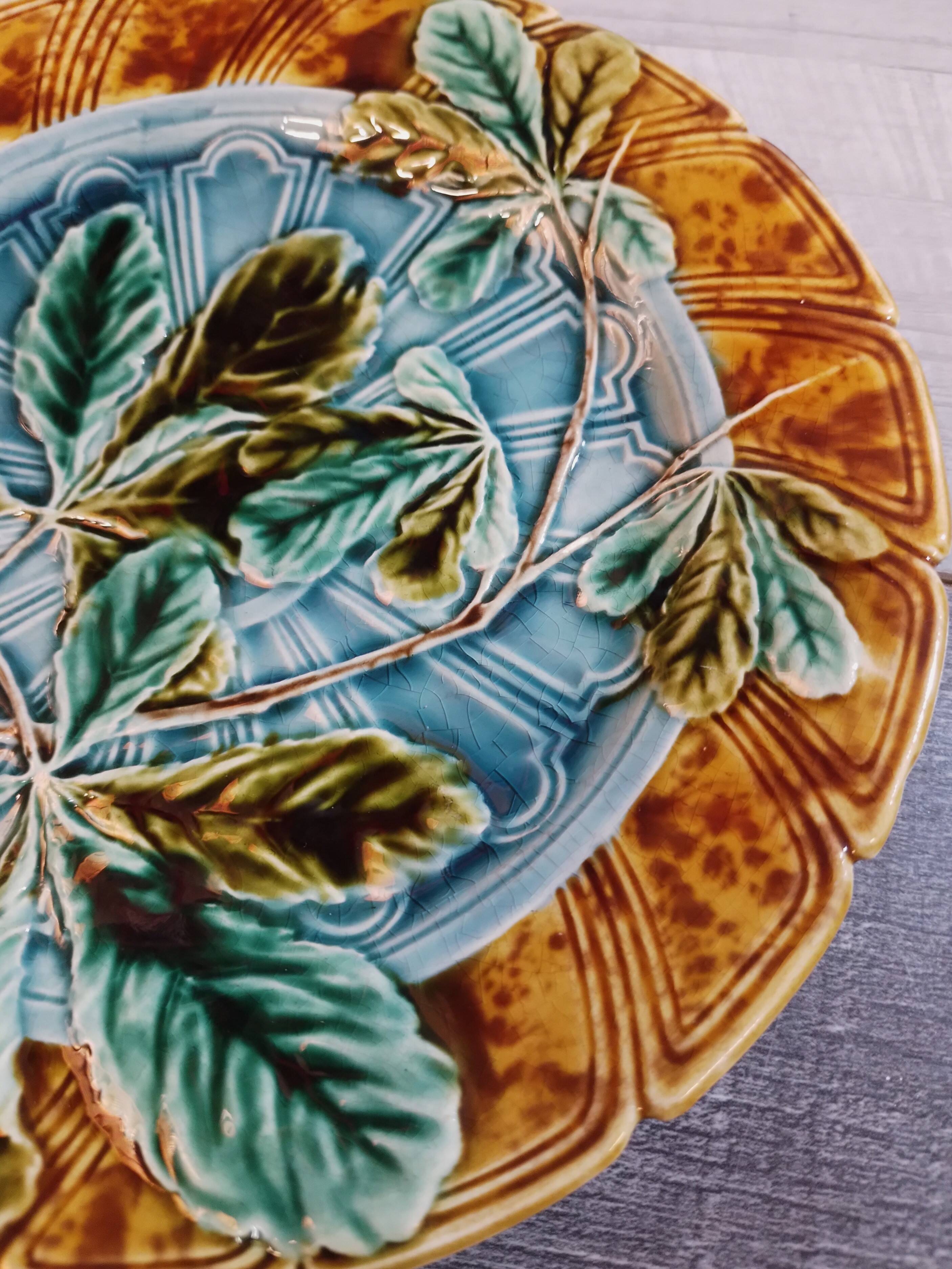 Sarreguemines plates from the end of the 19th century