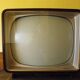 Philips vintage TV, lacquered wood frame -Holland- 50s
