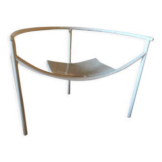 Metal armchair with 80s design