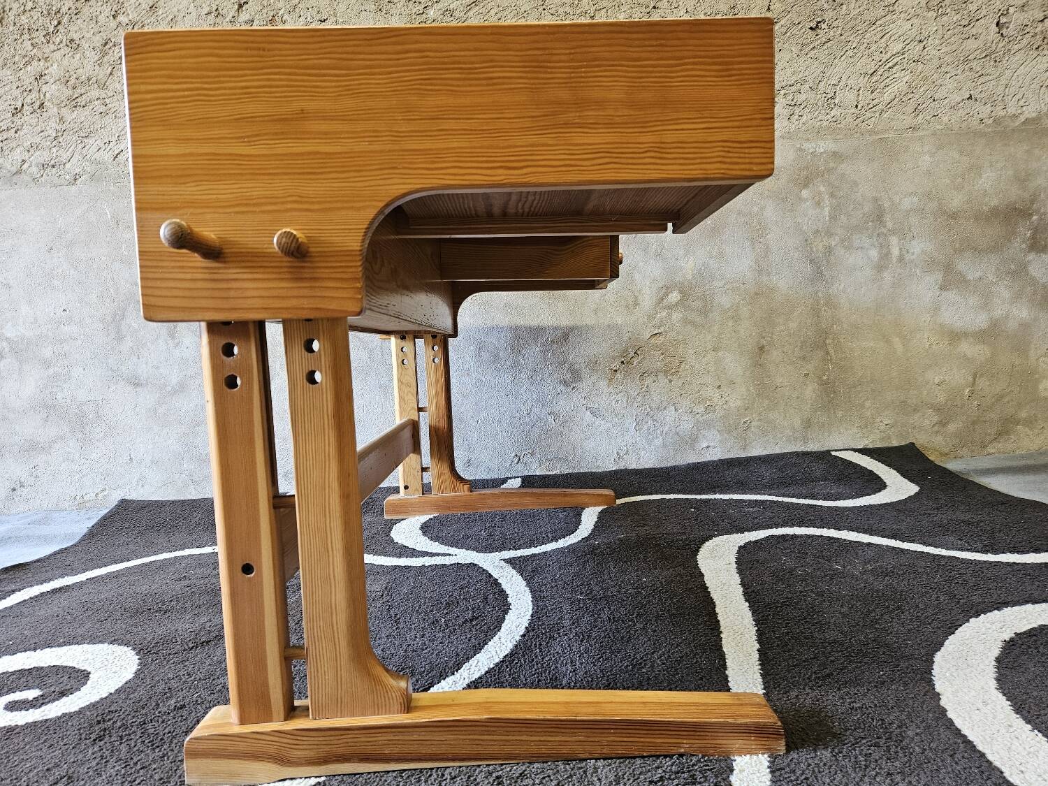 Architec pine desk 1970" suspended