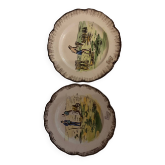 Set of two handmade Almi collection plates